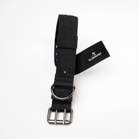 Collar para Perro con Hebilla Velcro y Anilla en D Talla M 35-45cm Glückpet Collares y Arneses 3