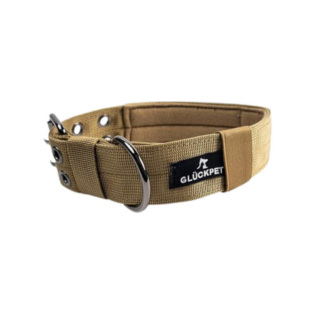Collar para Perro con Hebilla Velcro y Anilla en D Talla M 35-45cm Glückpet Collares y Arneses 1