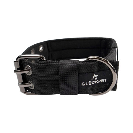 Collar para Perro con Hebilla Velcro y Anilla en D Talla L 43-53cm Glückpet Collares y Arneses 1