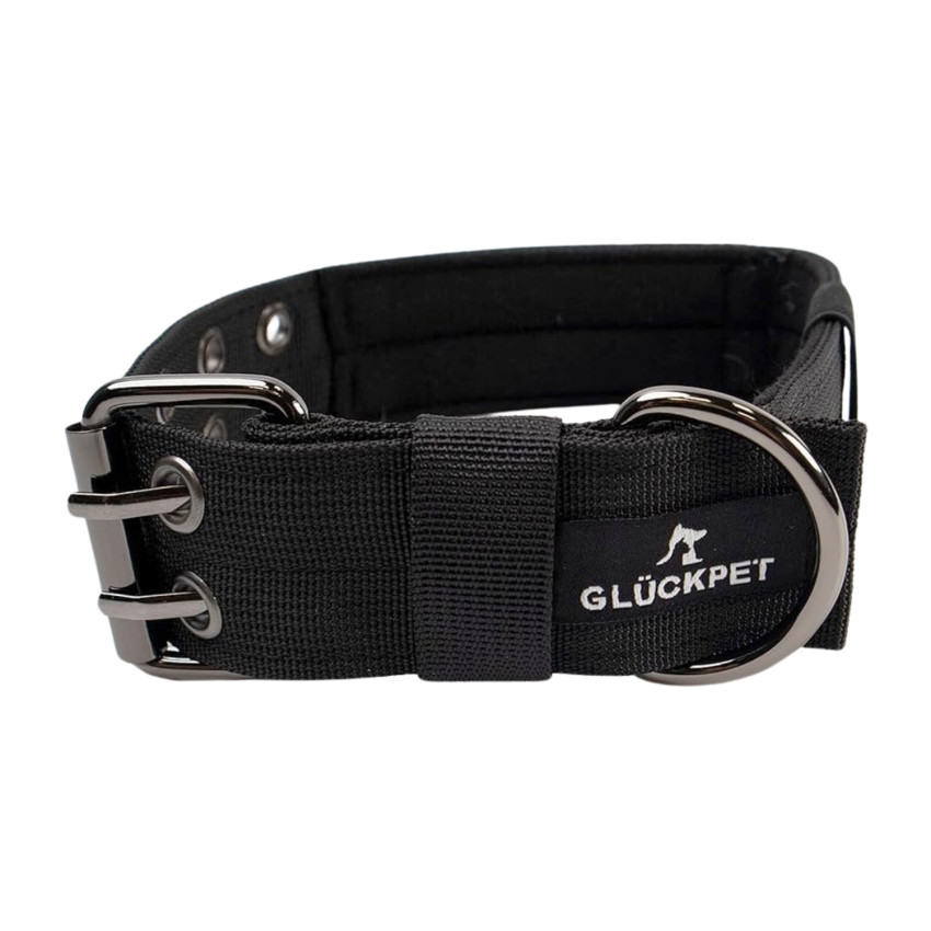 Collar para Perro con Hebilla Velcro y Anilla en D Talla XL 51-61cm Glückpet Collares y Arneses 1