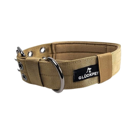 Collar para Perro con Hebilla Velcro y Anilla en D Talla L 43-53cm Glückpet Collares y Arneses 1