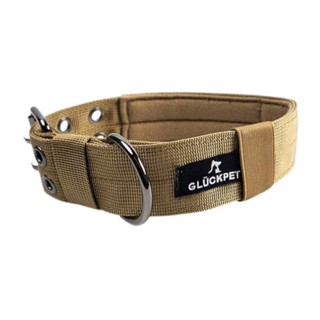 Collar para Perro con Hebilla Velcro y Anilla en D Talla XL 51-61cm Glückpet Collares y Arneses 1