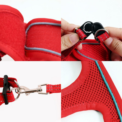 Arnés para Perros Pequeños y Medianos con Correa de 1.4m Antitirones Reflectante Talla XS Glückpet Collares y Arneses 34