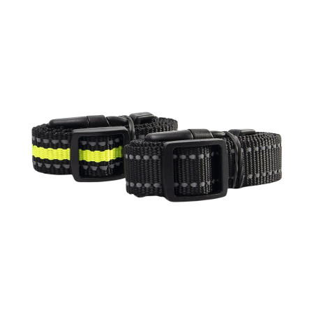 Pack 2 Collares de Adiestramiento para Perros con Sonido Vibración y Luz Impermeable Recargable Amarillo/Negro Glückpet Collares