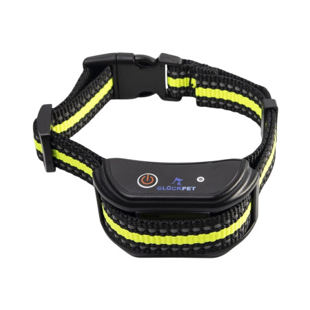 Pack 2 Collares de Adiestramiento para Perros con Sonido Vibración y Luz Impermeable Recargable Amarillo/Negro Glückpet Collares