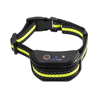 Conjunto de 2 coleiras de treino para cães com som, vibração e luz, à prova de água, recarregáveis, amarelas/pretas, da Glückpet
