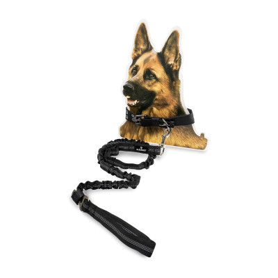 Collar y Correa para Perro Reflectante con Enganche para Coche Talla XL Negro Glückpet Collares para Perros 7