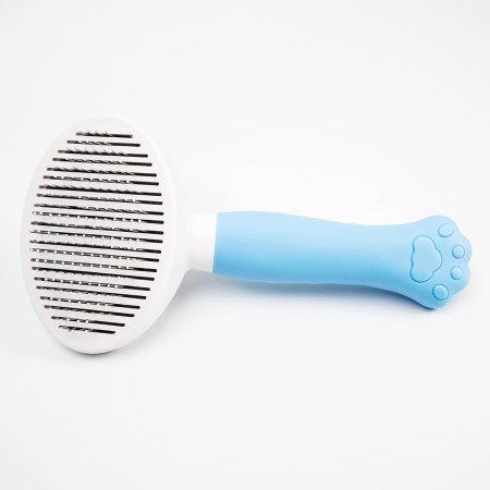 Cepillo para Gatos y Perros Ovalado Autolimpiable Antienredos con Botón de Liberación Glückpet Accesorios para Gatos y Perros 3