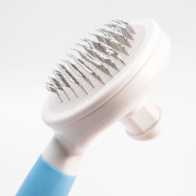 Cepillo para Gatos y Perros Ovalado Autolimpiable Antienredos con Botón de Liberación Glückpet Accesorios para Gatos y Perros 5