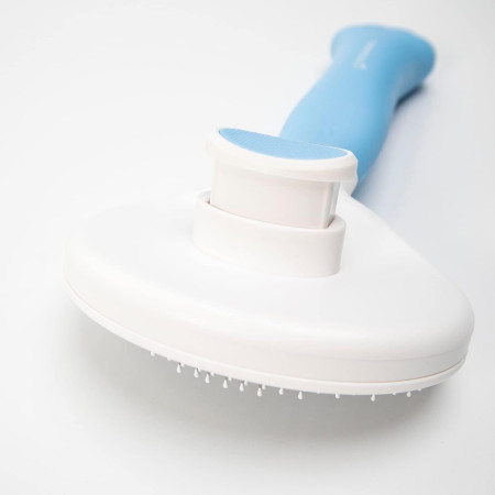 Cepillo para Gatos y Perros Ovalado Autolimpiable Antienredos con Botón de Liberación Glückpet Accesorios para Gatos y Perros 6