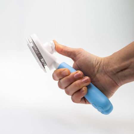 Cepillo para Gatos y Perros Ovalado Autolimpiable Antienredos con Botón de Liberación Glückpet Accesorios para Gatos y Perros 7