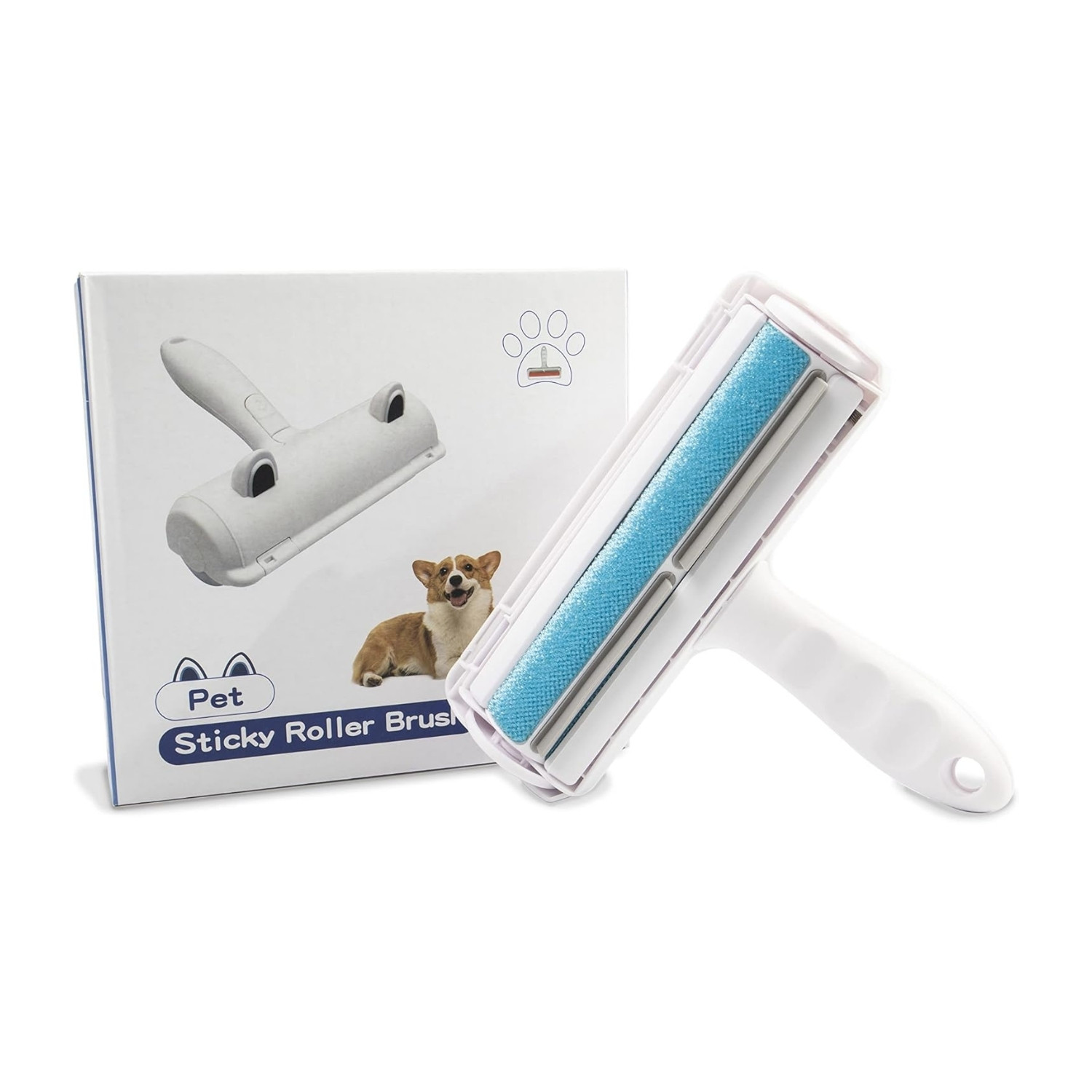 Rodillo Quitapelos para Mascotas Reutilizable Mango Ergonómico Goma Recta Glückspet