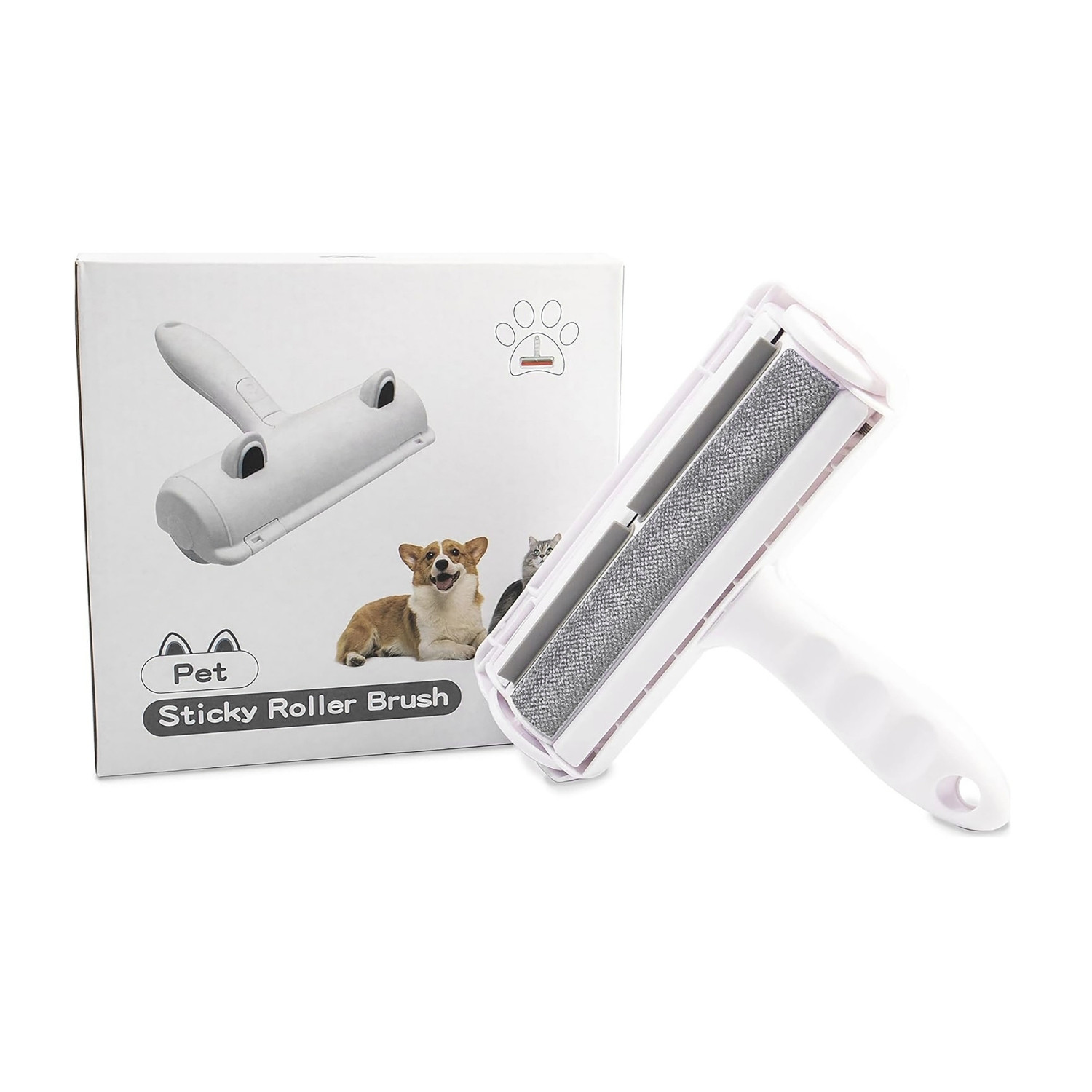 Rodillo Quitapelos para Mascotas Reutilizable Mango Ergonómico Goma Recta Glückspet
