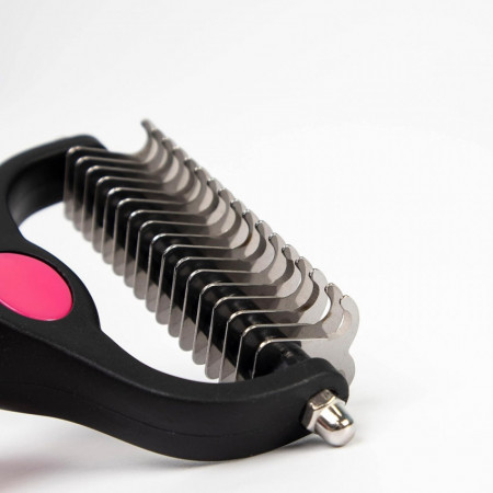 Rastrillo Quitanudos y Deslanador con Peine para Perros y Gatos 9+17 Dientes Redondeados Glückpet Accesorios para Gatos y Perros Rastrillo Quitanudos y Deslanador con Peine para Perros y Gatos 9+17 Dientes Redondeados Glückpet Accesorios para Gatos y Perros