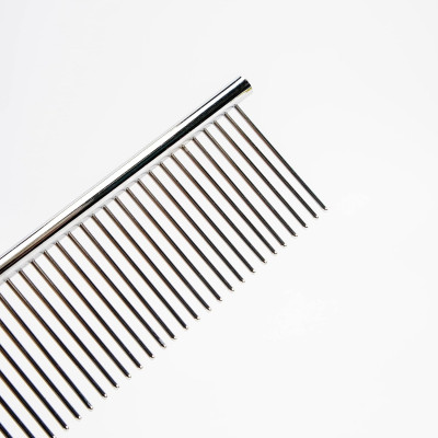 Rastrillo Quitanudos y Deslanador con Peine para Perros y Gatos 9+17 Dientes Redondeados Glückpet Accesorios para Gatos y Perros