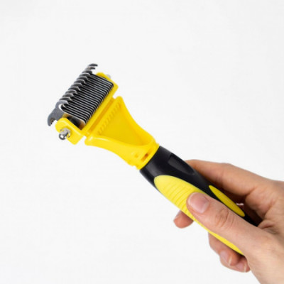 Rastrillo Quitanudos y Deslanador para Perros y Gatos 23+12 Dientes Redondeados Glückpet Accesorios para Gatos y Perros 2
