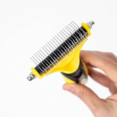 Rastrillo Quitanudos y Deslanador para Perros y Gatos 23+12 Dientes Redondeados Glückpet Accesorios para Gatos y Perros 3