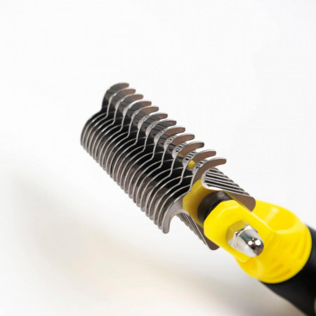 Rastrillo Quitanudos y Deslanador para Perros y Gatos 23+12 Dientes Redondeados Glückpet Accesorios para Gatos y Perros 5