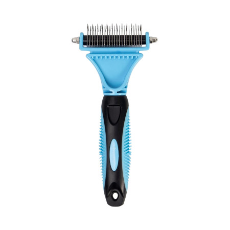 Pente para remover nós e remover pêlo morto para cães e gatos, com 23+12 dentes arredondados, da marca Glückpet