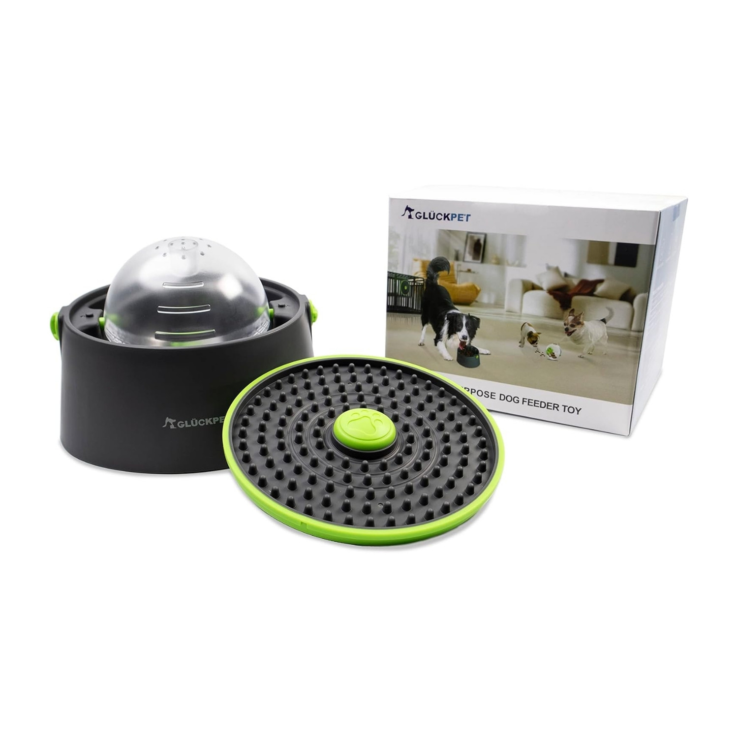 Comedero Antivoracidad Interactivo 3 en 1 para Perros Glückpet
