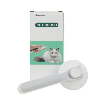 Cepillo para Gatos Redondo Autolimpiable Antienredos con Botón de Liberación Glückpet Higiene para Mascotas 1