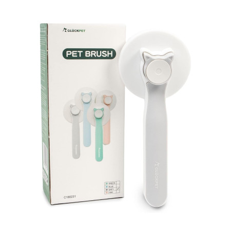 Cepillo para Gatos Redondo Autolimpiable Antienredos con Botón de Liberación Glückpet Accesorios para Gatos y Perros 4