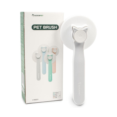Cepillo para Gatos Redondo Autolimpiable Antienredos con Botón de Liberación Glückpet Accesorios para Gatos y Perros 4