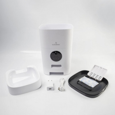 Comedero Automático para Perros y Gatos con Cámara WiFi Control por App 4L Blanco Glückpet Comederos para Perros y Gatos 5