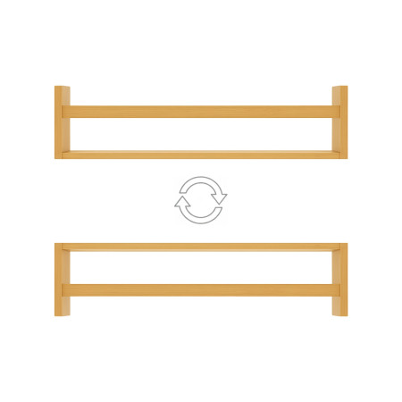 Pack 2 Estantes de Pared en Bambú Canoply 14x57x10cm Thinia Home Estanterías 2