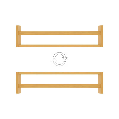 Pack 2 Estantes de Pared en Bambú Canoply 14x57x10cm Thinia Home Estanterías 2