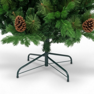 Árbol de Navidad Artificial Verde Otawa con Piñas Decorativas y Base Metálica Dayron Árboles de Navidad 8