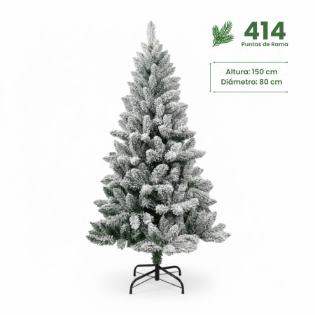 Árbol de Navidad Artificial Nevado Helsinki con Base Metálica Dayron Árboles de Navidad 4