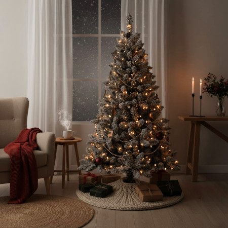 Árbol de Navidad Artificial Nevado Helsinki con Base Metálica Dayron Árboles de Navidad 6