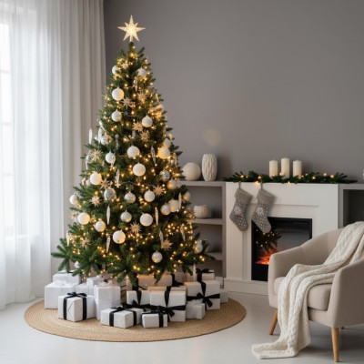 Grüner Kunstweihnachtsbaum „Kanada“ mit Metallfuß Dayron
