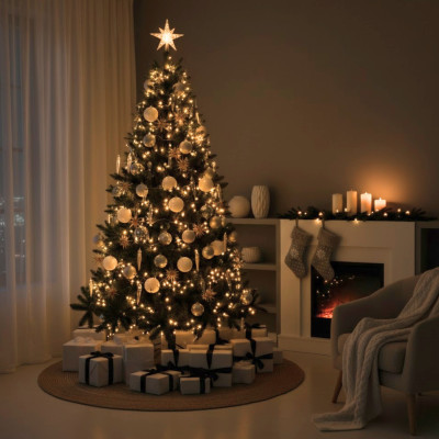 Grüner Kunstweihnachtsbaum „Kanada“ mit Metallfuß Dayron