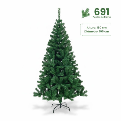 Árbol de Navidad Artificial Verde Quebec con Base Metálica Dayron Árboles de Navidad 10