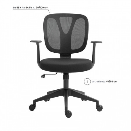 Silla de Escritorio con Ruedas Nexus 100x64.5x58cm 7house Sillas Con Ruedas para Escritorio 5