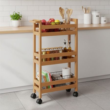 Carrello con ruote in polietilene Canoply 70x40x15 cm 7house