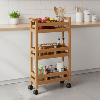 Carrello con ruote in polietilene Canoply 70x40x15 cm 7house