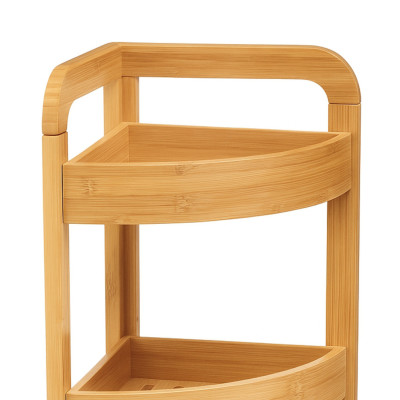 Estantería Rinconera en Bambú con 3 Niveles Canoply 61x23x23cm 7house Mesas de Comedor 3