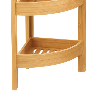 Estantería Rinconera en Bambú con 3 Niveles Canoply 61x23x23cm 7house Mesas de Comedor 4