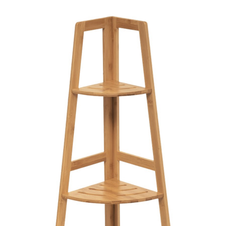 Estantería Esquinera en Bambú con 3 Niveles Canoply 103x31.9x31.9cm 7house Estanterías 2