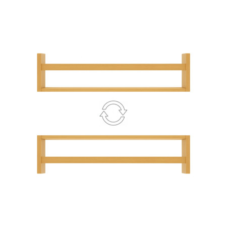 Estante de Pared en Bambú Canoply 14x50x10cm 7house Estanterías 2