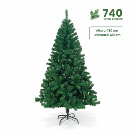 Árbol de Navidad Artificial Verde Oslo con Base Metálica 180cm Dayron Árboles de Navidad 4