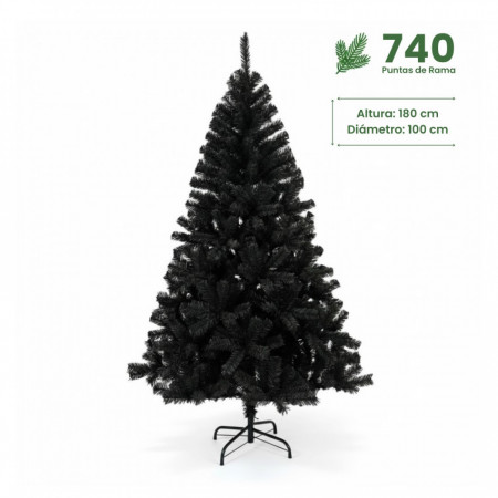 Árbol de Navidad Artificial Negro Toronto con Base Metálica 180cm Dayron Árboles de Navidad 4