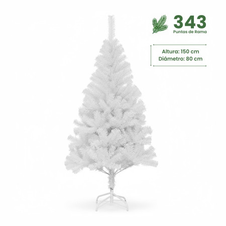 Árbol de Navidad Artificial Blanco Laponia con Base Metálica 150cm Dayron Árboles de Navidad 4