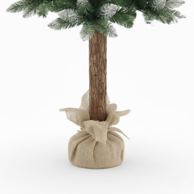 Künstlicher Weihnachtsbaum „Nevado Alpes“ mit Jute-Sockel, 150 cm Dayron