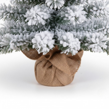 Mini Árbol de Navidad Nevado Boreal con Base de Yute 60cm Dayron Árboles de Navidad 3