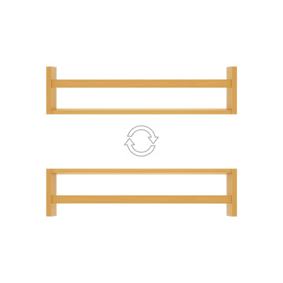 Pack 2 Estantes de Pared en Bambú Canoply 14x50x10cm 7house Estanterías 2