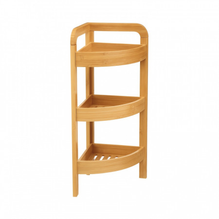 Estantería Rinconera en Bambú con 3 Niveles Canoply 61x23x23cm Thinia Home Estanterías 2